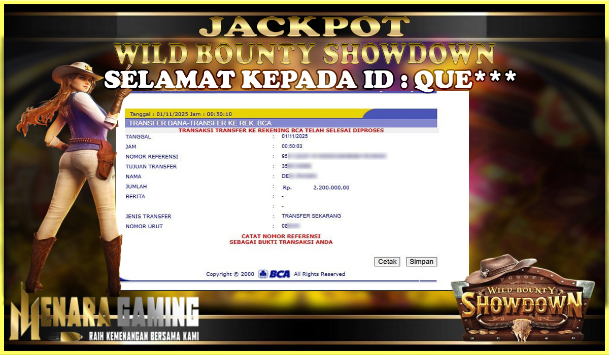 MENARAGAMING JACKPOT PG SOFT WILD BOUNTY SHOWDOWN Rp. 2.000.000,- LUNAS