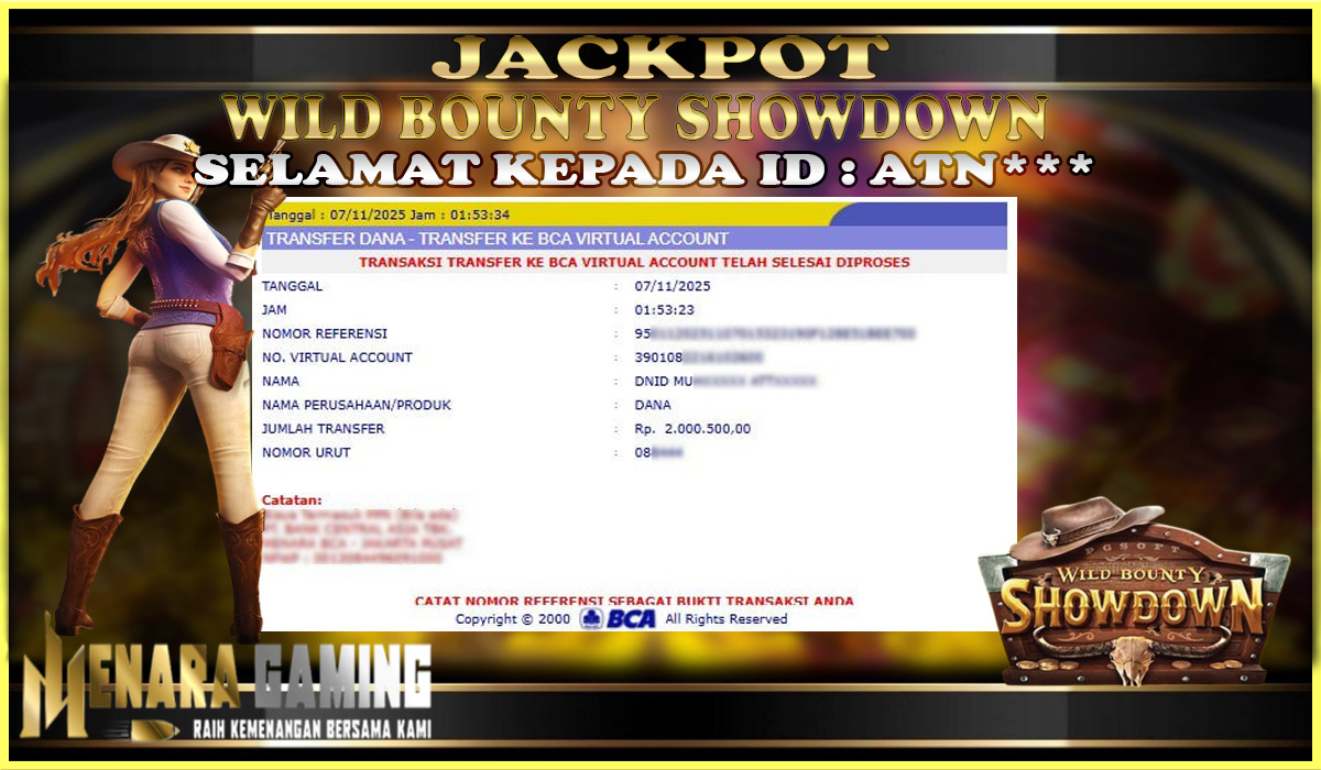 MENARAGAMING JACKPOT PG SOFT WILD BOUNTY SHOWDOWN Rp. 2.000.000,- LUNAS