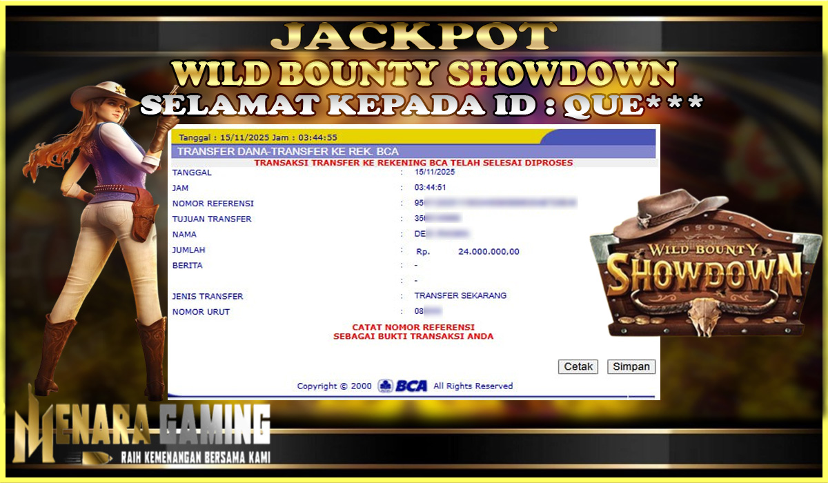 MENARAGAMING JACKPOT PG SOFT WILD BOUNTY SHOWDOWN Rp. 24.000.000,- LUNAS